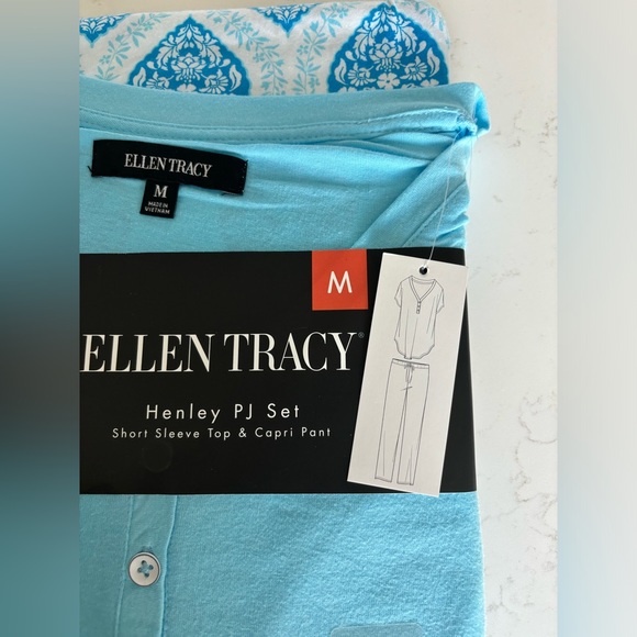 NWT Ellen Tracy | Women 2 Piece Pajama Set | Size Medium - Picture 2 of 3